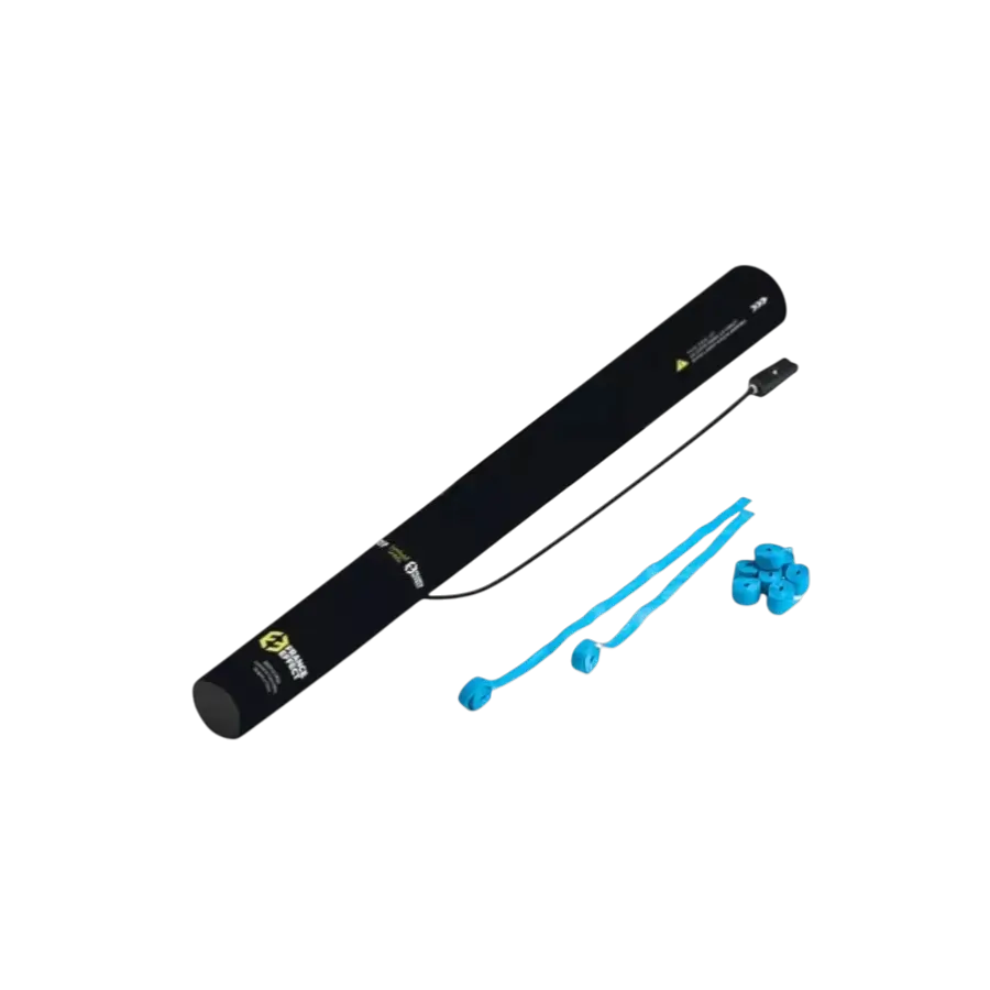 Elektrisch confetti kanon 40cm - Streamer Blauw