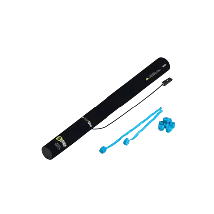 Elektrisch confetti kanon 40cm - Streamer Blauw