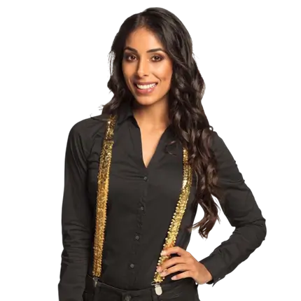 Gouden paillettenbandjes