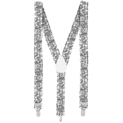 Zilverkleurige paillettenbandjes