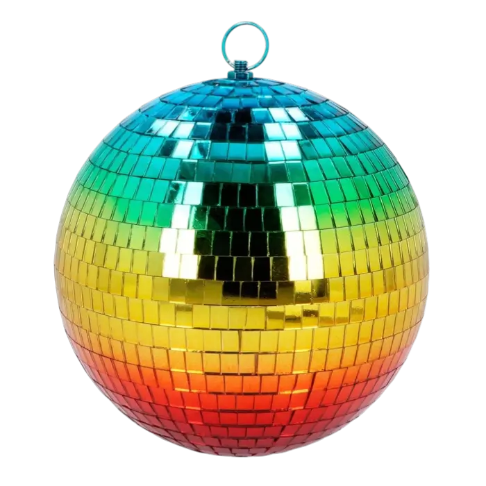 20cm regenboog discobal (M)
