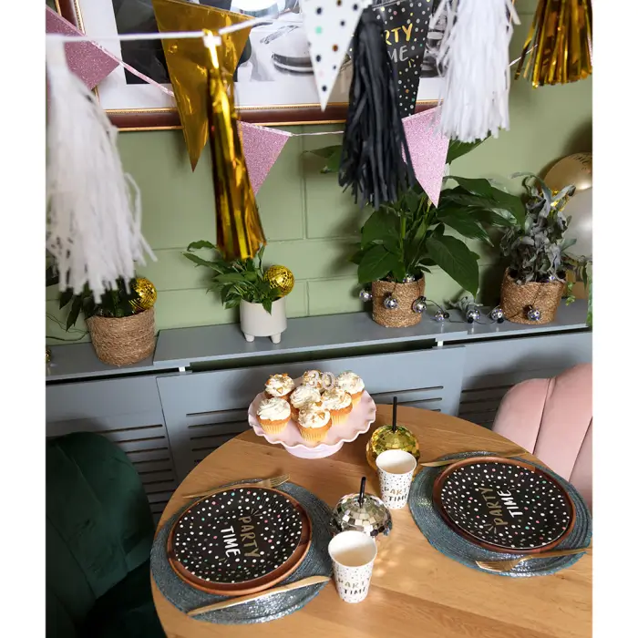 Bal discobeker met zilveren rietje 600ml