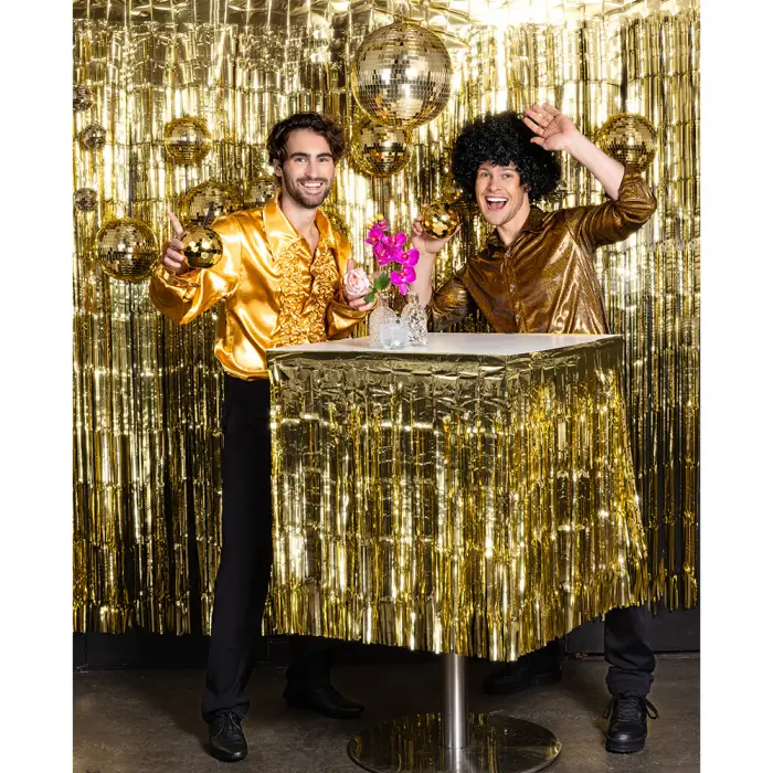 Disco bal beker met gouden rietje 600ml