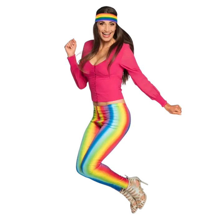 Regenboog legging (M)