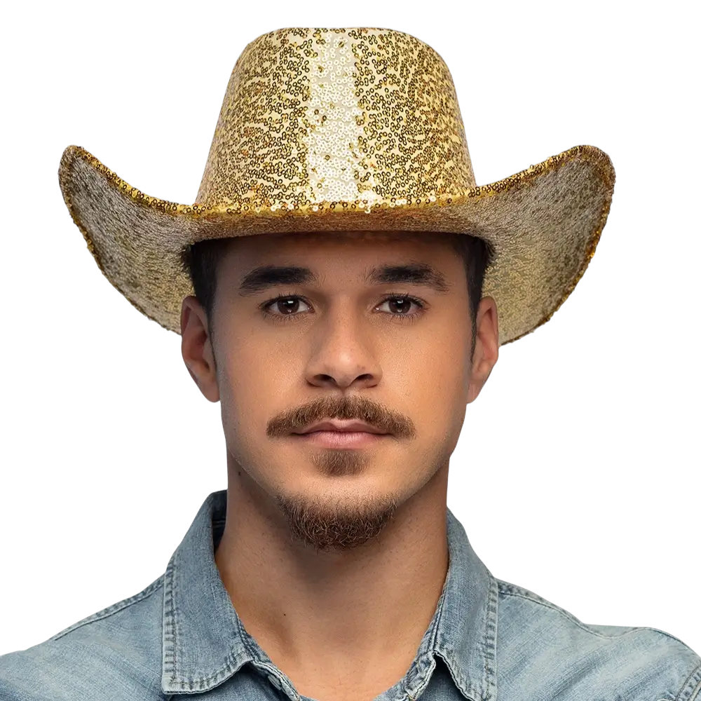 Rodeo feest cowboyhoed goud
