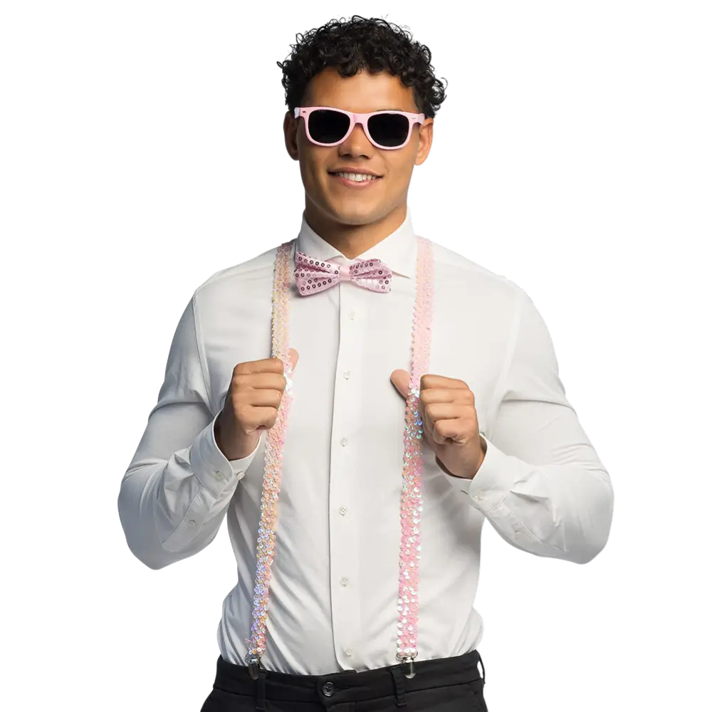 Lichtroze glitterset