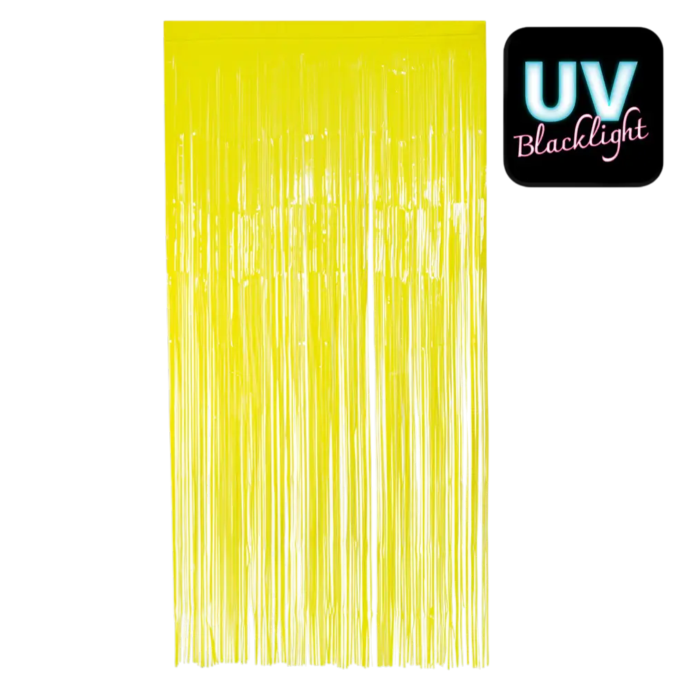 Fluo geel aluminium gordijn 200x100cm