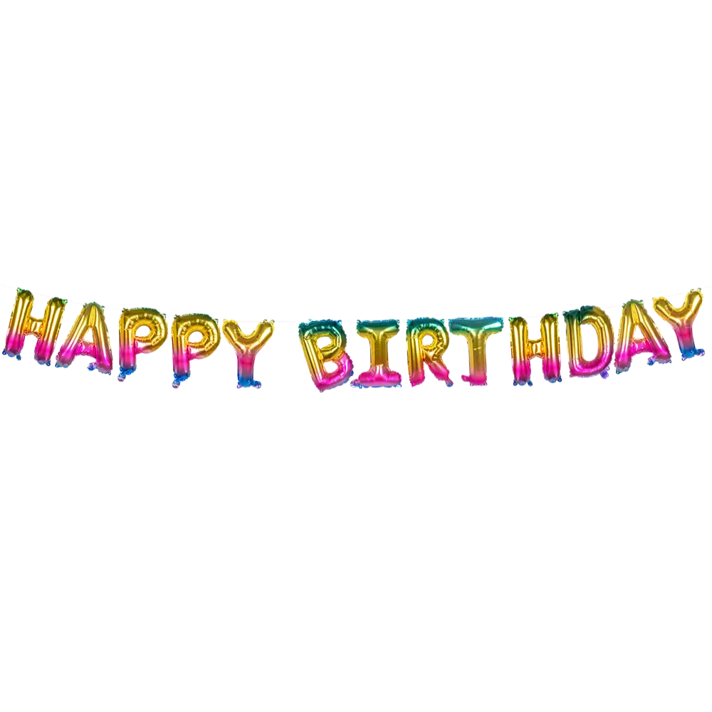 Happy birthday' aluminium ballonslinger