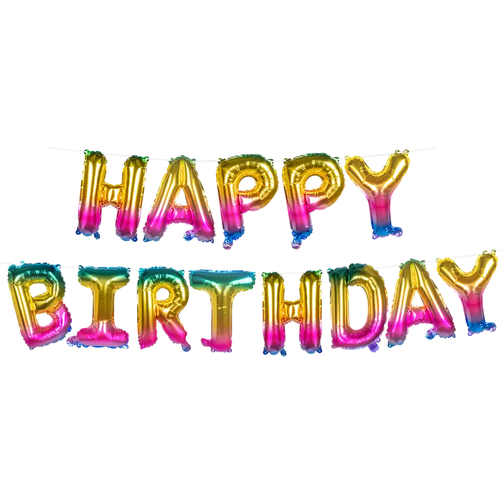Happy birthday' aluminium ballonslinger