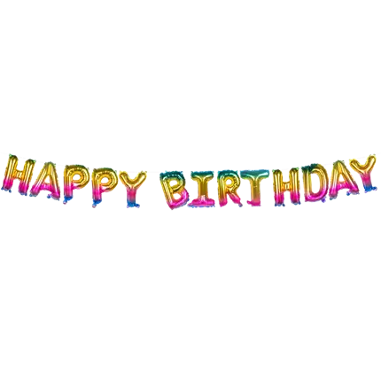 Happy birthday' aluminium ballonslinger