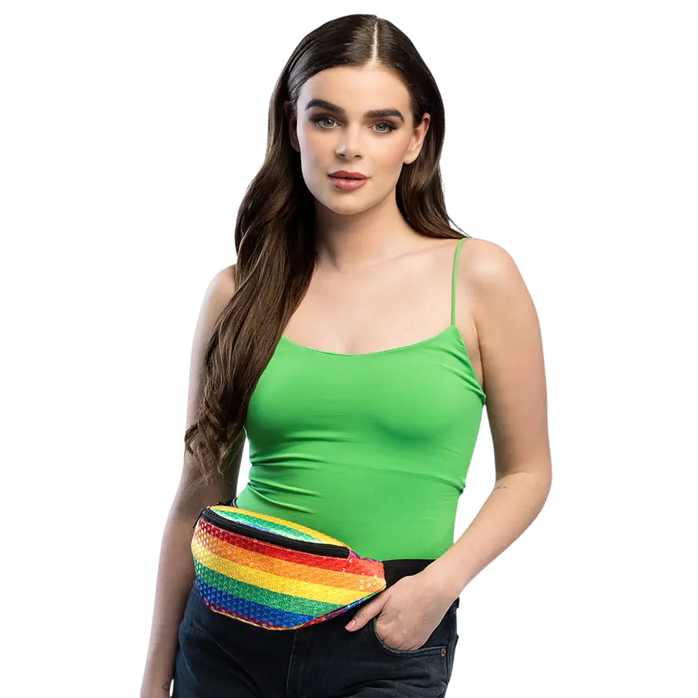 Pailletten regenboog heuptasje