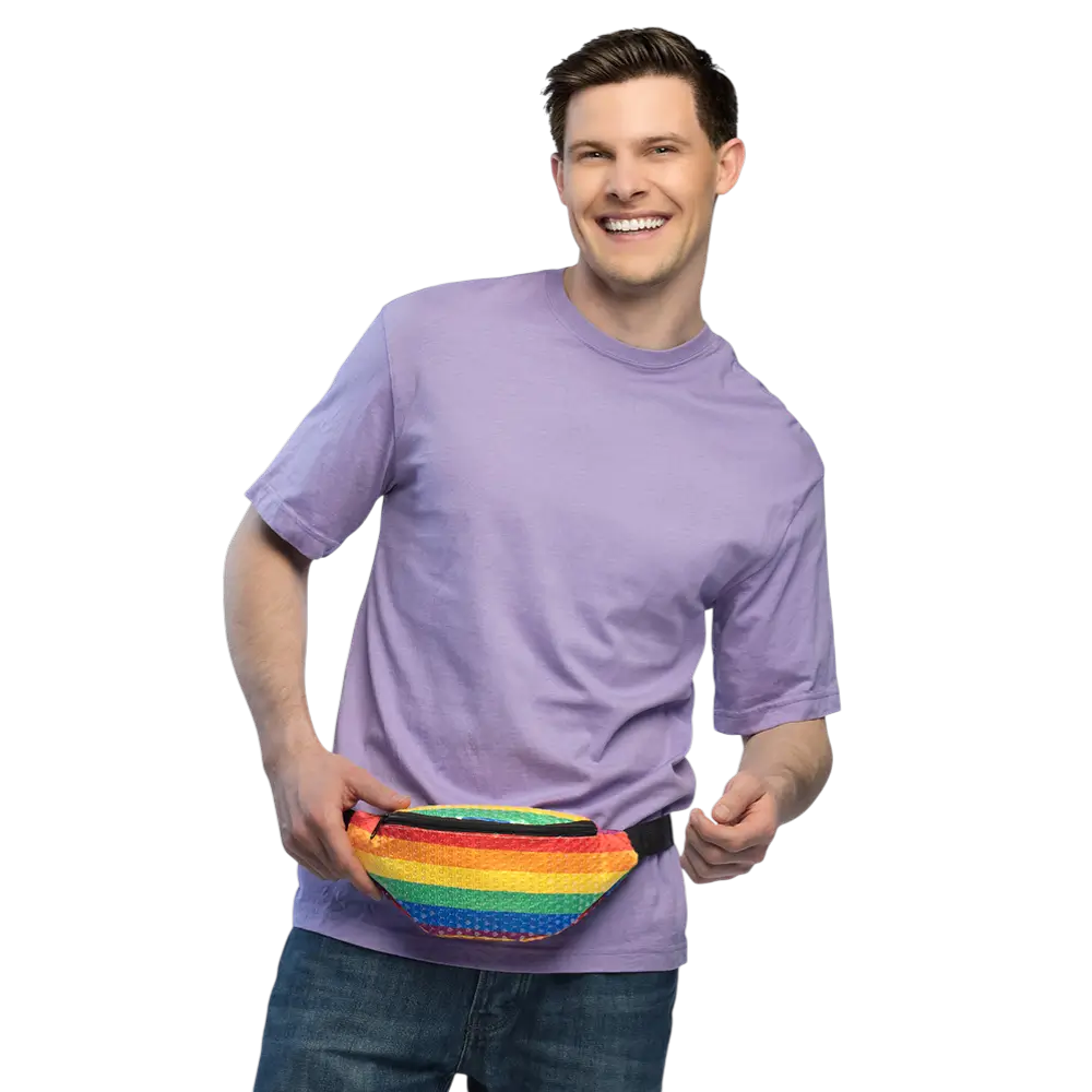 Pailletten regenboog heuptasje