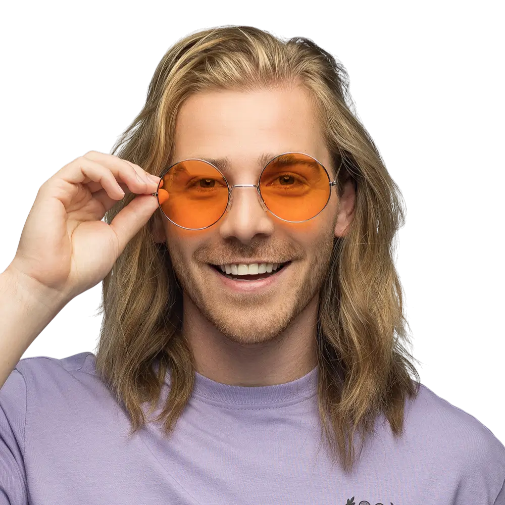 Hippie XL feestbril oranje