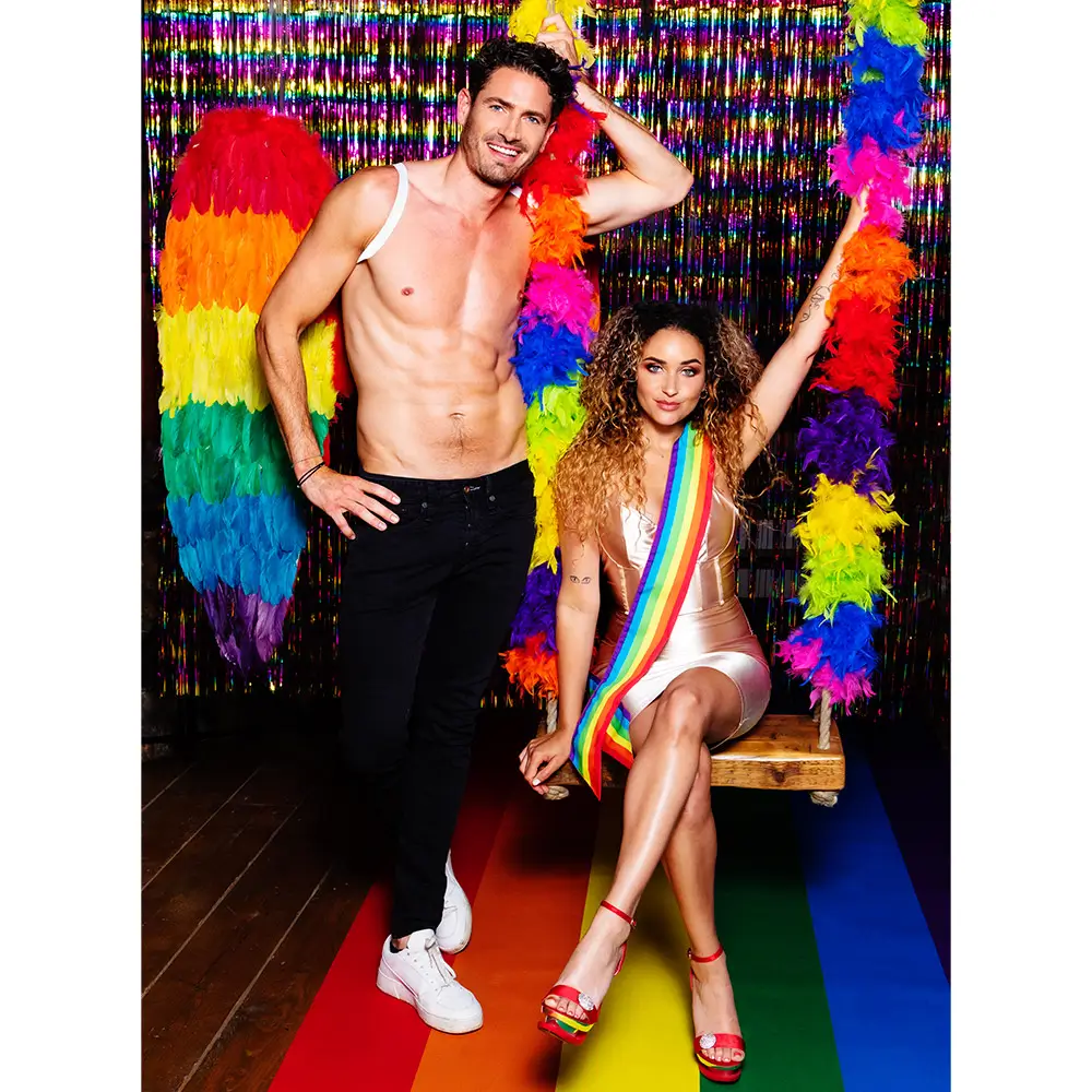 Regenboog Boa Feest 180cm