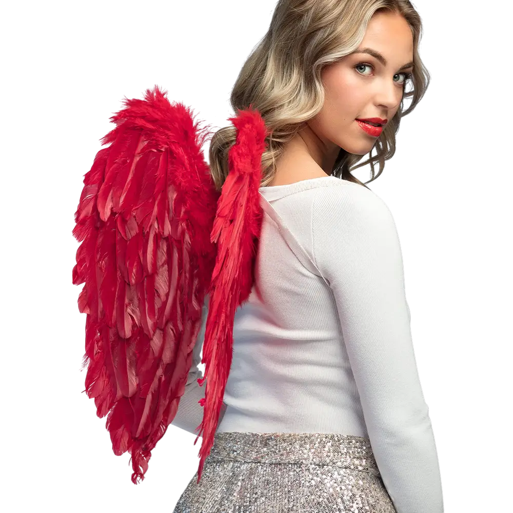 Engelenvleugels Divine rood 50x50cm