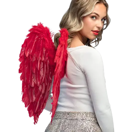 Engelenvleugels Divine rood 50x50cm