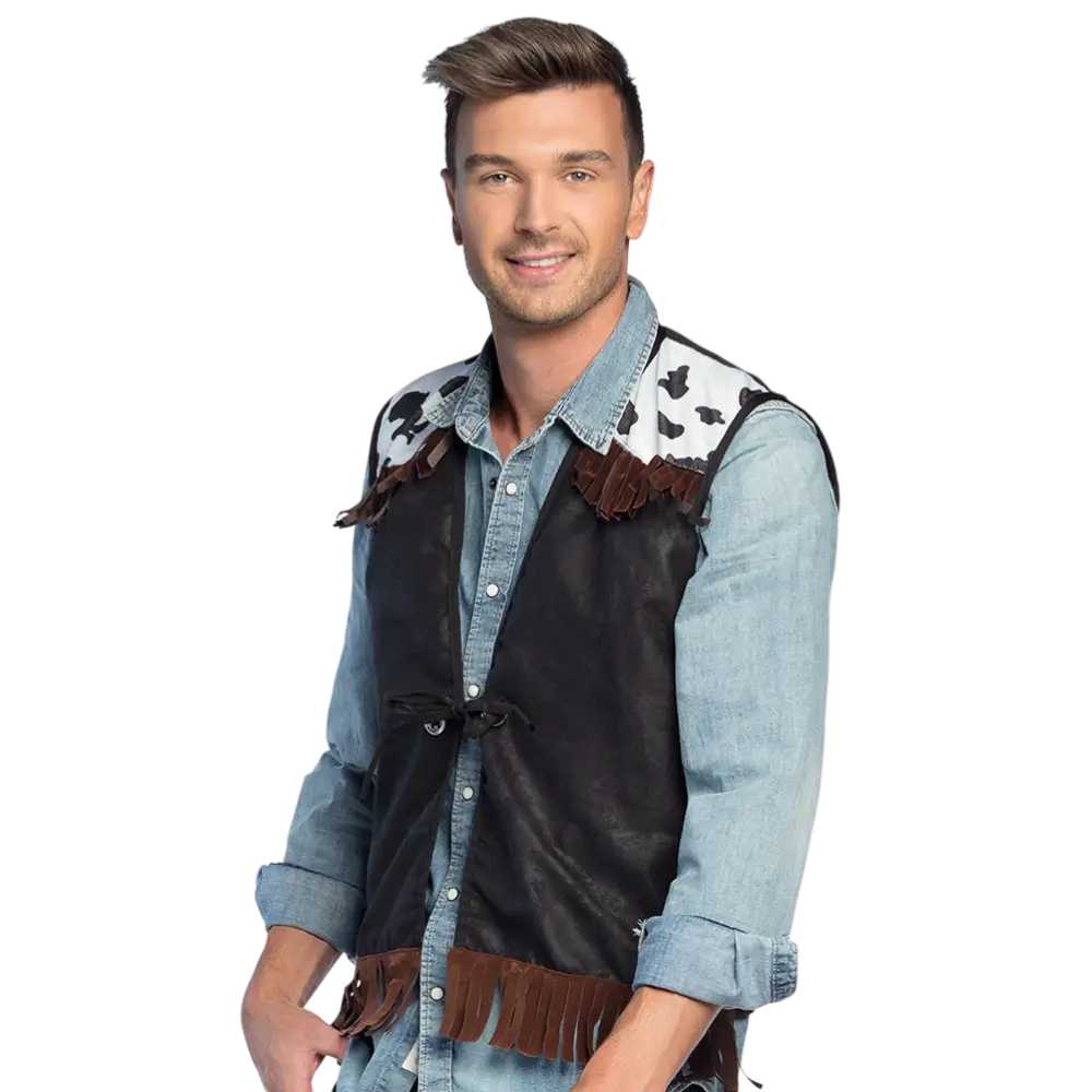 Zwart Western gilet (L/XL)