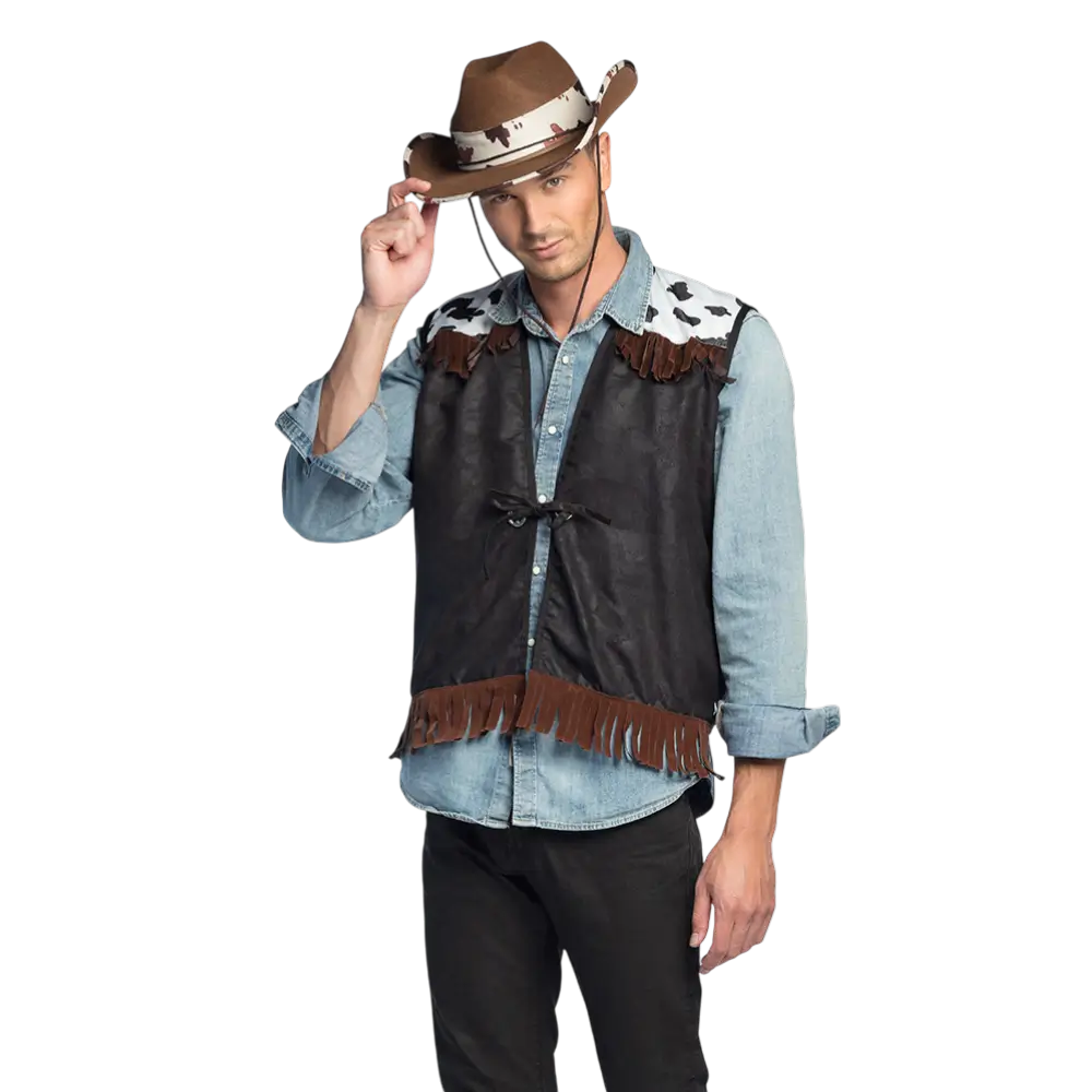 Zwart Western gilet (L/XL)