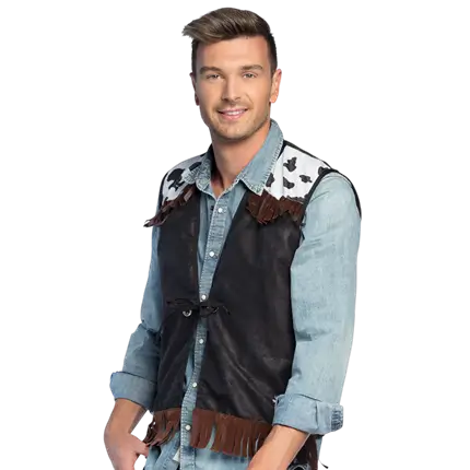 Zwart Western gilet (L/XL)