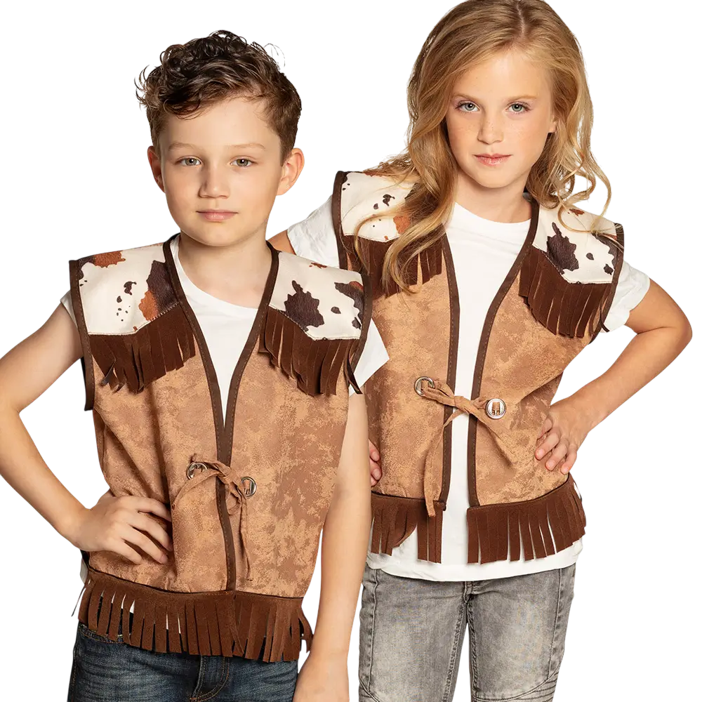 Western camel vest voor kinderen (7-9 jaar)