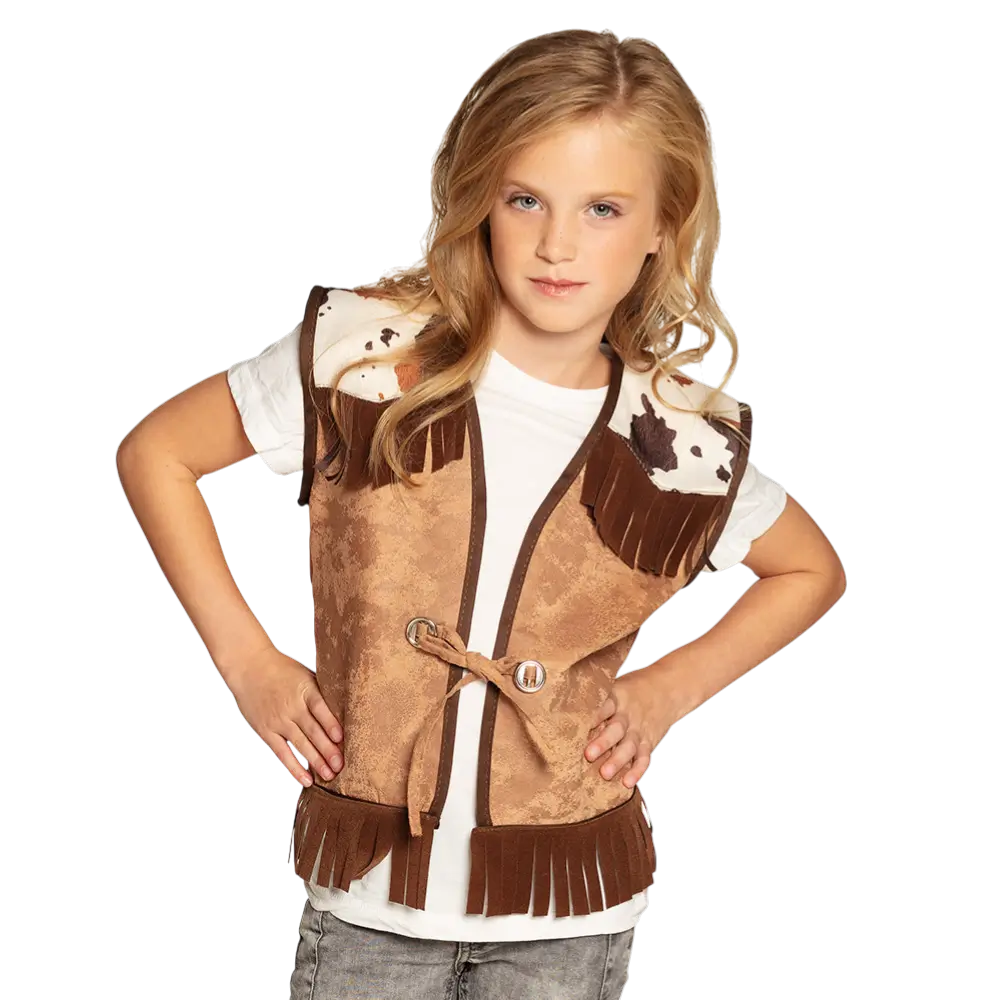 Western camel vest voor kinderen (7-9 jaar)