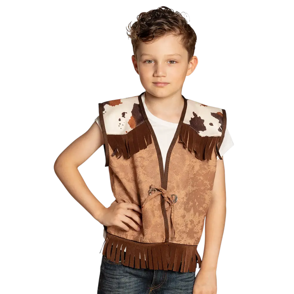 Western camel vest voor kinderen (7-9 jaar)