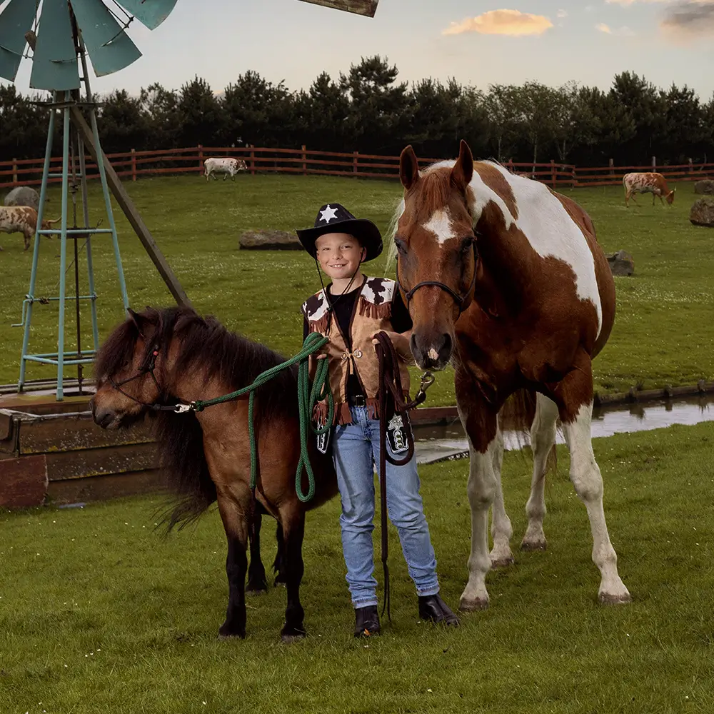 Western camel vest voor kinderen (7-9 jaar)