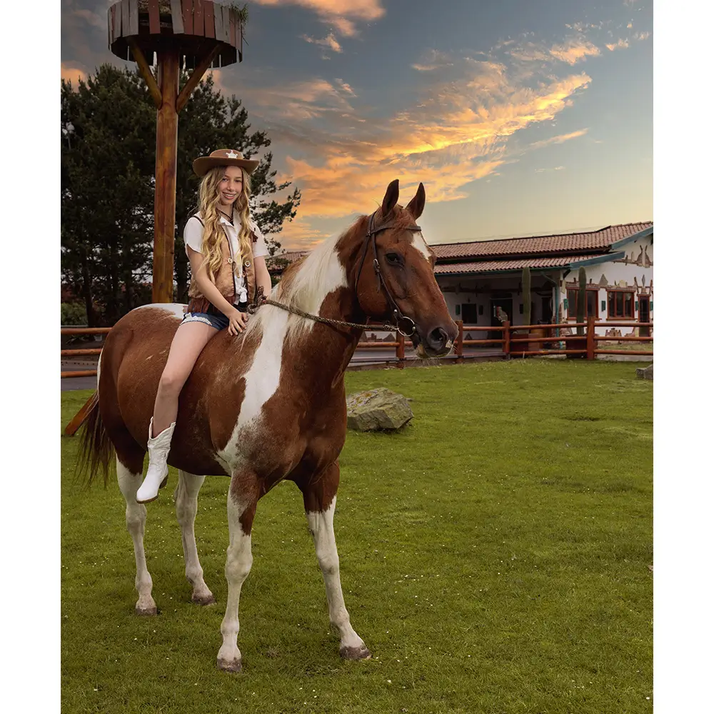 Western camel vest voor kinderen (7-9 jaar)