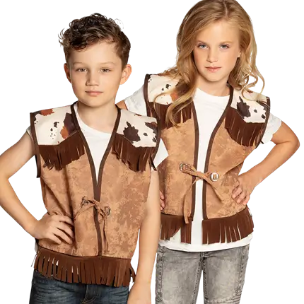 Western camel vest voor kinderen (7-9 jaar)