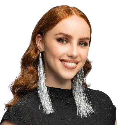 Paar zilveren oorbellen