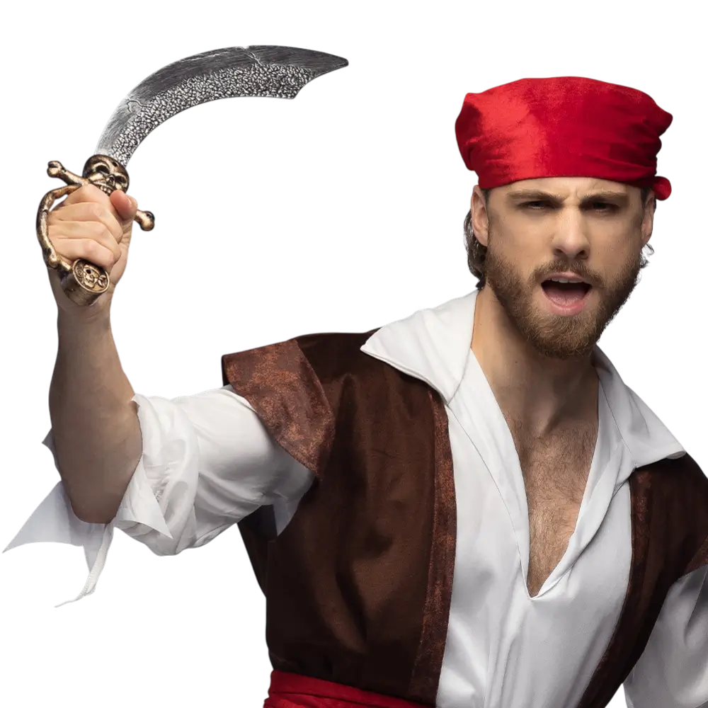 Zwaard met piratenschedel (36 cm)