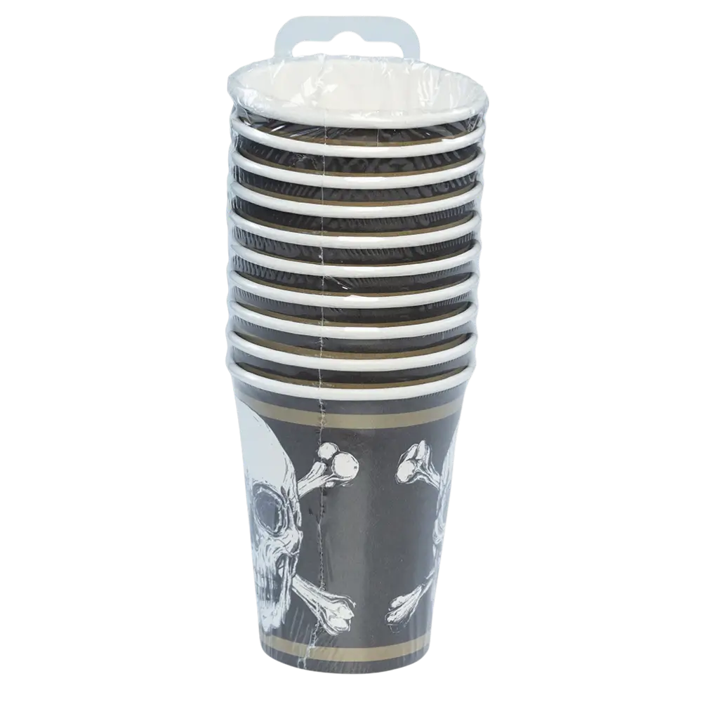 Set van 10 papieren Piratenbekers