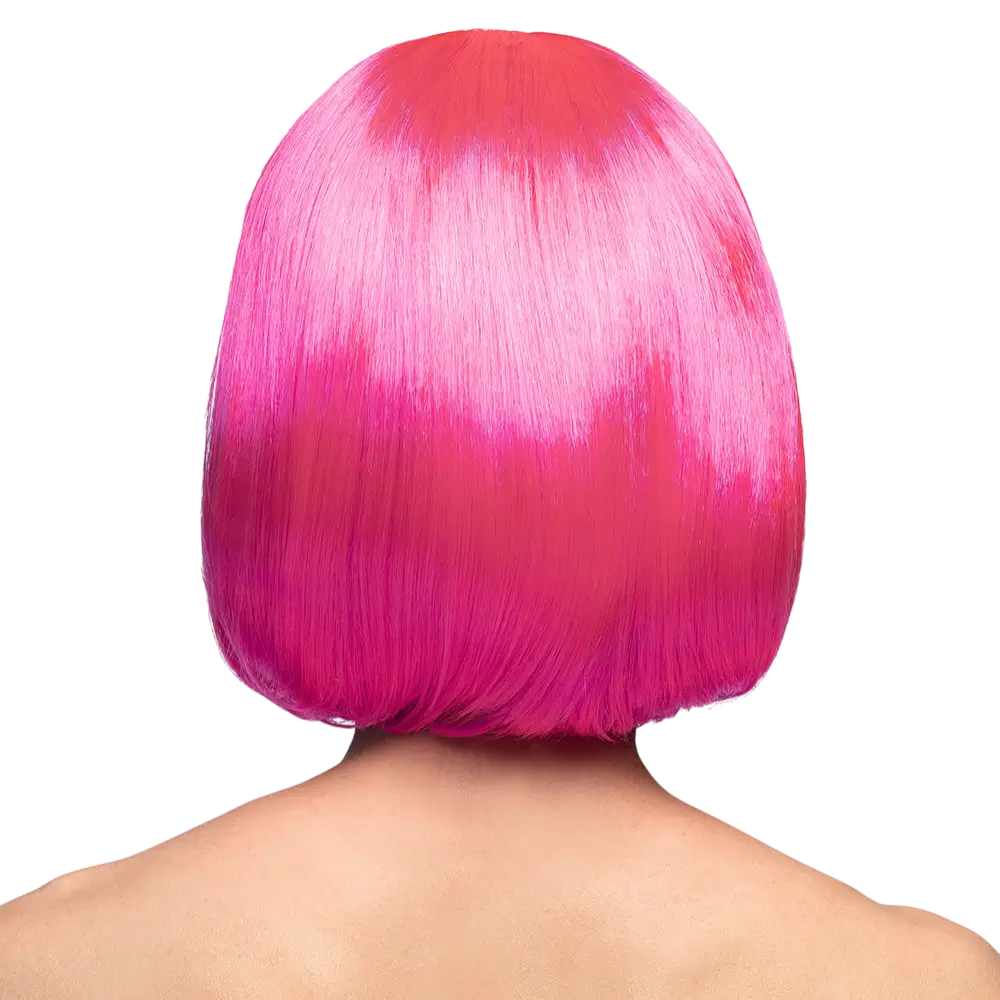 Fluorescerend roze Cabaretpruik