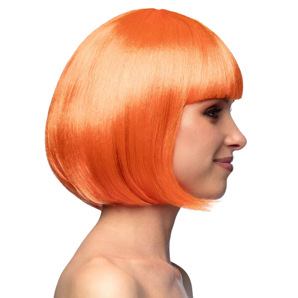Fluorescerend oranje cabaretpruik