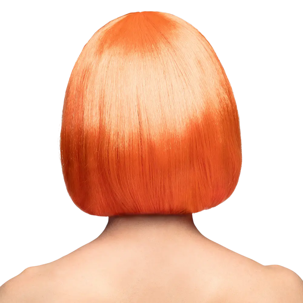 Fluorescerend oranje cabaretpruik