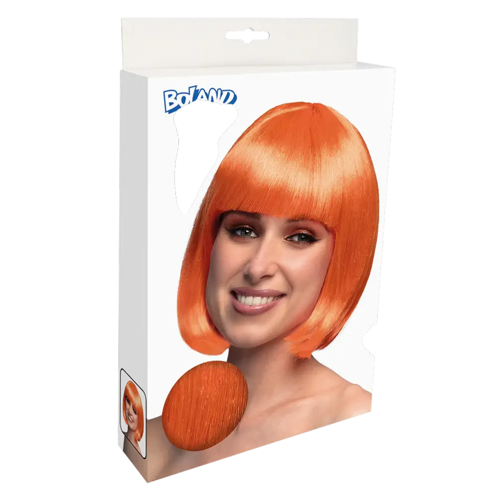 Fluorescerend oranje cabaretpruik