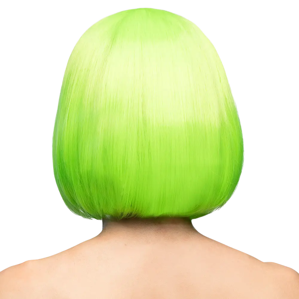 Fluorescerend groene cabaretpruik