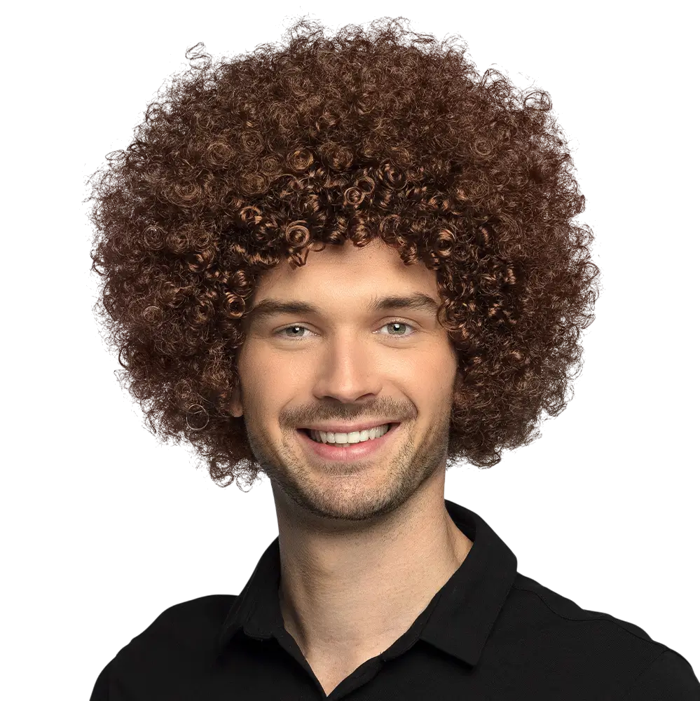 Groove bruine pruik