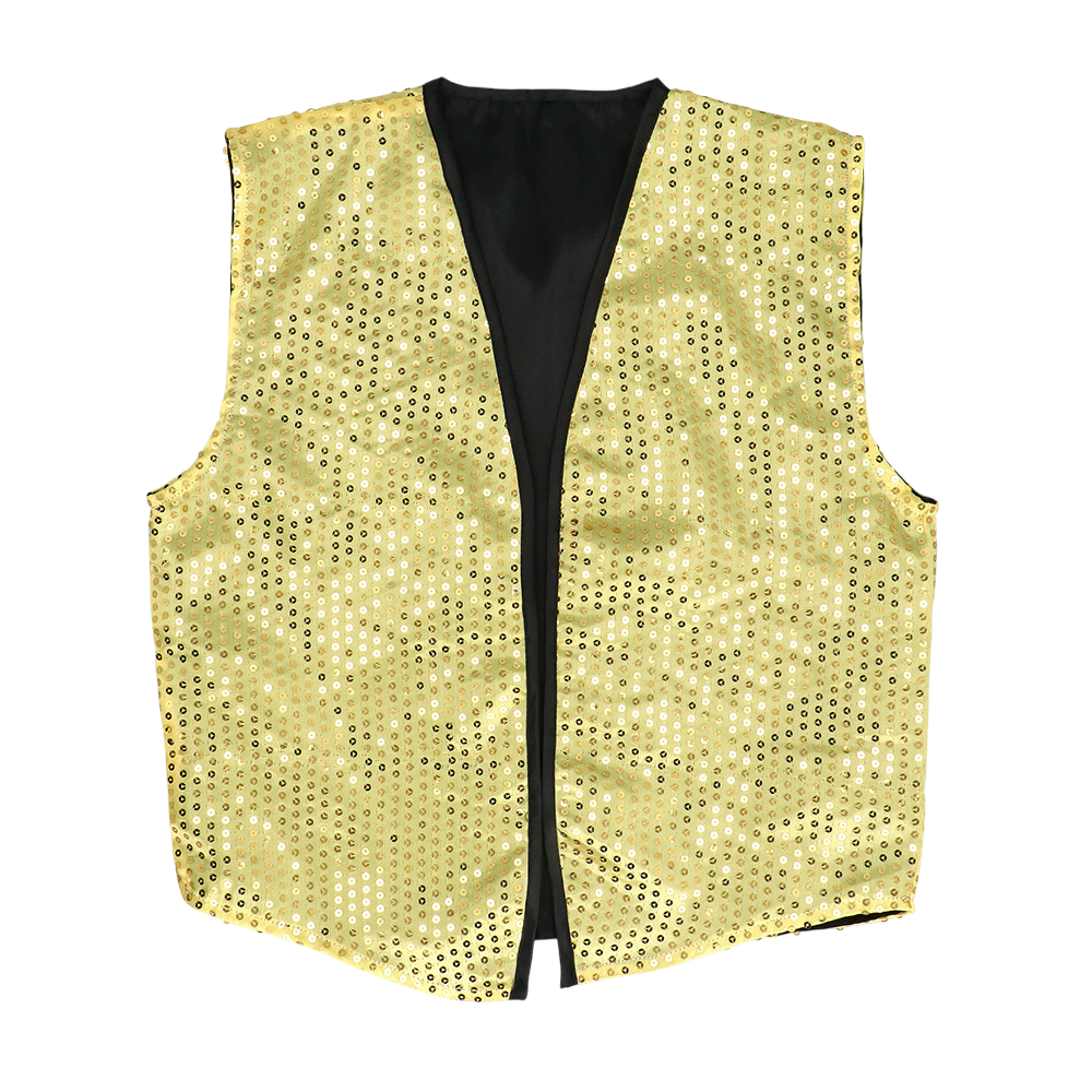 Pailletten gilet en vlinderstrik “Spangles” – Maat M/L – Goud