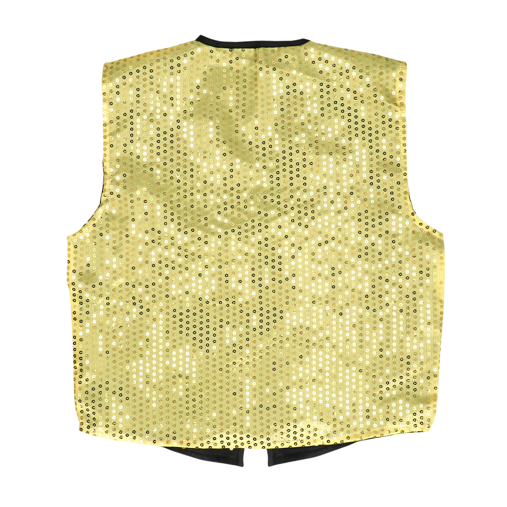 Pailletten gilet en vlinderstrik “Spangles” – Maat M/L – Goud