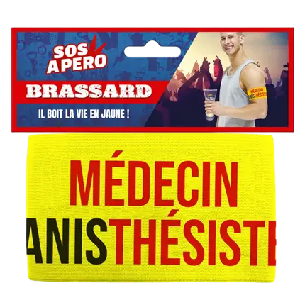 Gele Anisthesioloog Dokter Aperitief Armband - Humoristische Avond Entertainment