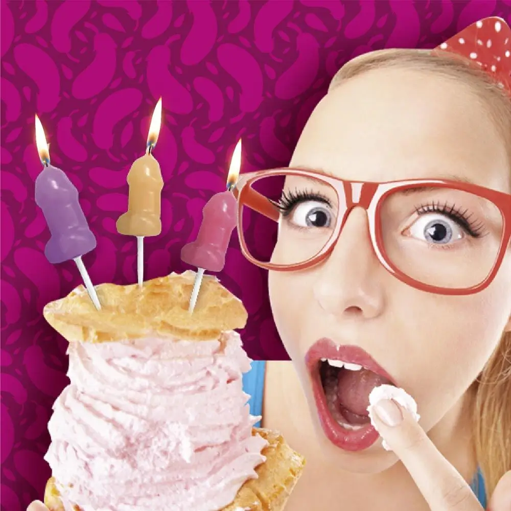 Set van 6 verjaardagskaarsen Zizi - Taartdecoratie EVE