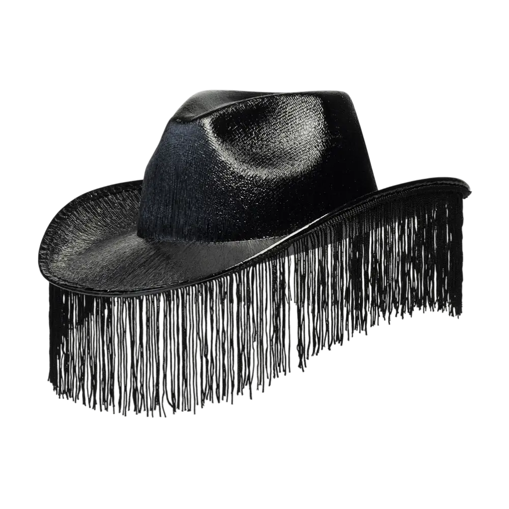 Fabulous" cowboyhoed met franjes - Zwart