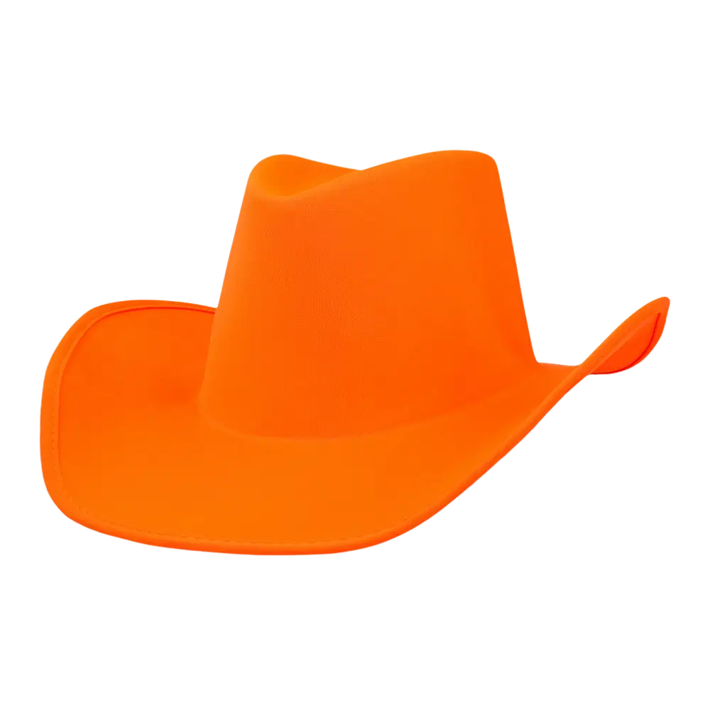Blaze" cowboyhoed met franje - Fluorescerend oranje