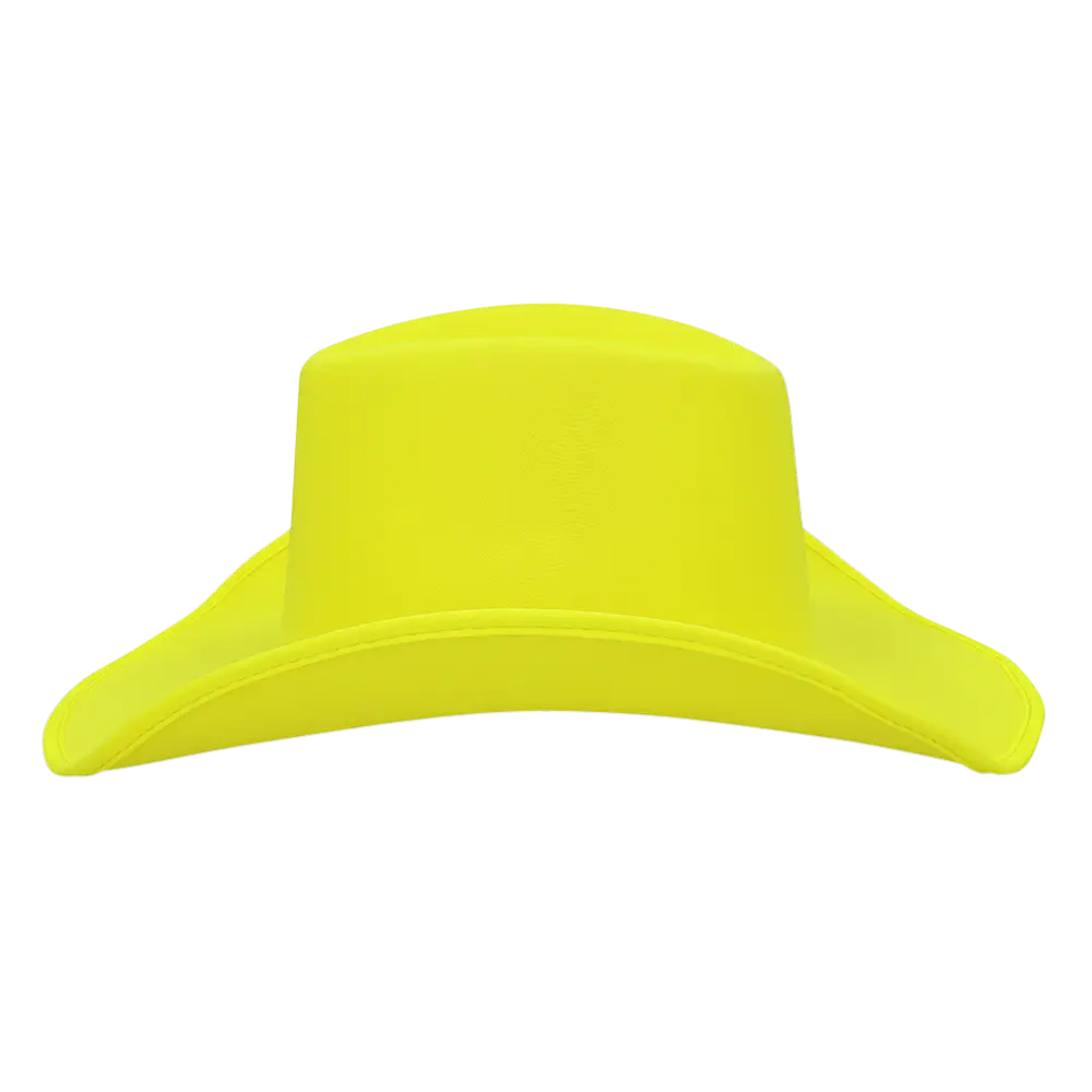 Blaze" cowboyhoed met franje - Fluorescerend geel