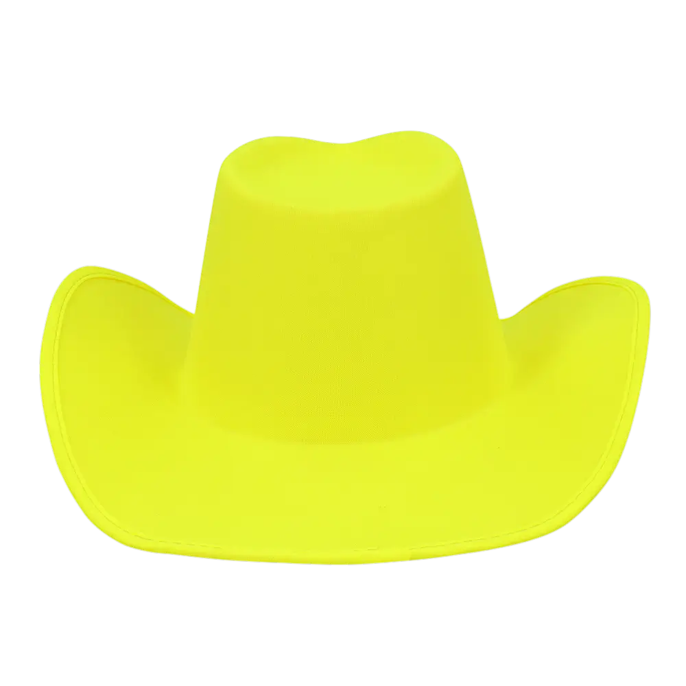 Blaze" cowboyhoed met franje - Fluorescerend geel