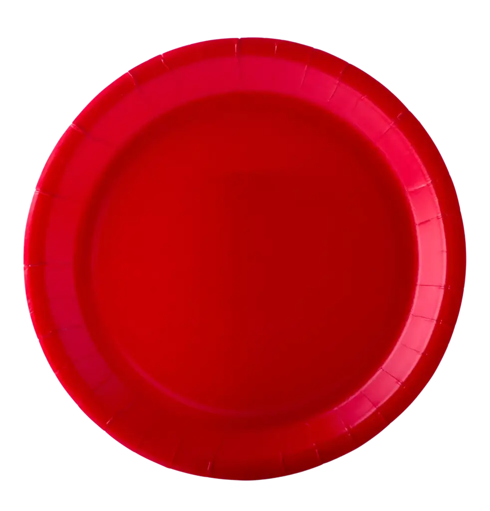Ronde Kartonnen Borden 18 cm Rood – Feestservies