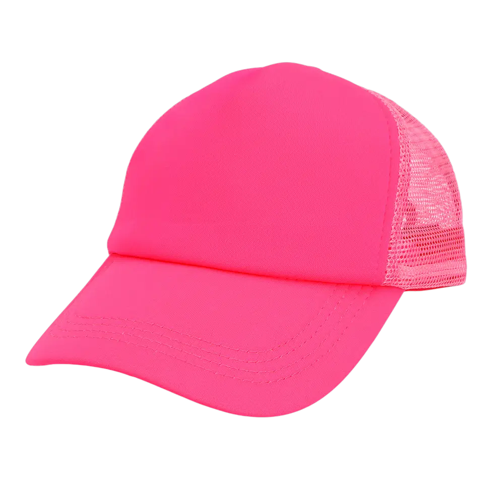 Fluorescerende feest- en verkleedmuts - Fluorescerend roze