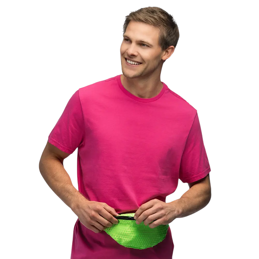 Fanny pack met lovertjes voor feestjes en carnavalskleding - Fluorescerend groen