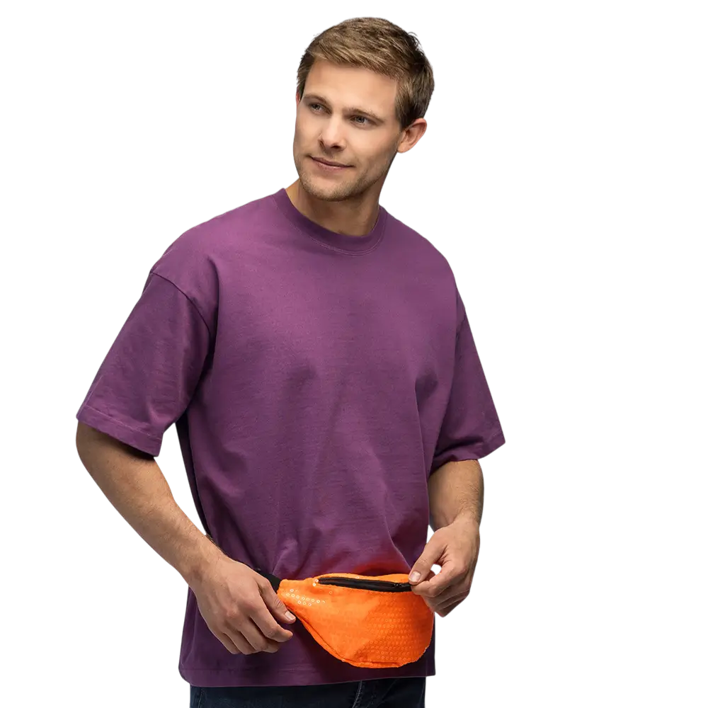 Fanny pack met lovertjes voor feestjes en carnavalskleding - Fluorescerend oranje